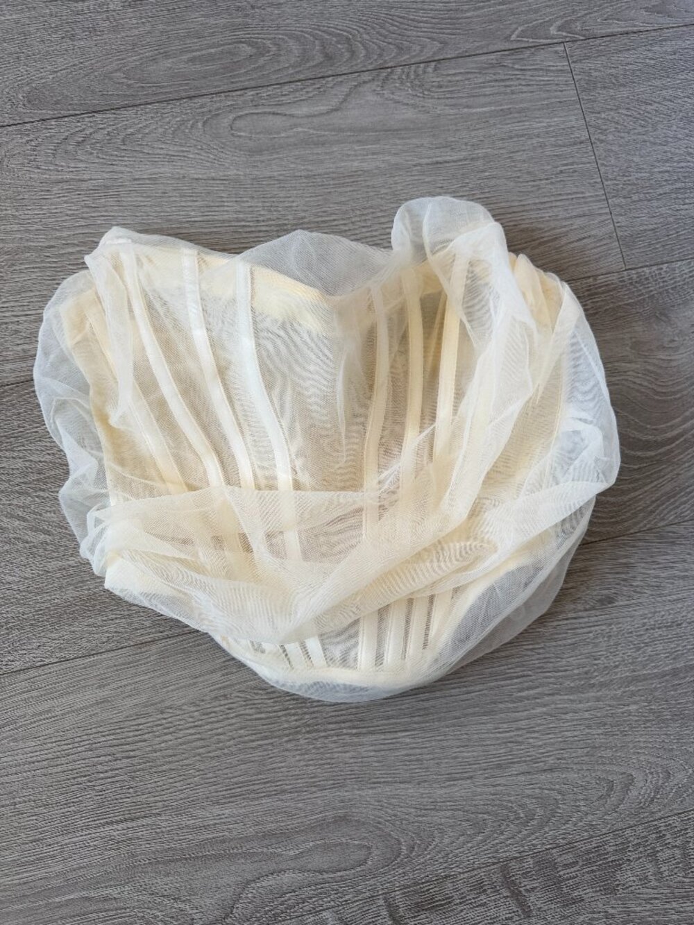 House of CB Ivory Sheer Corset Top Size L